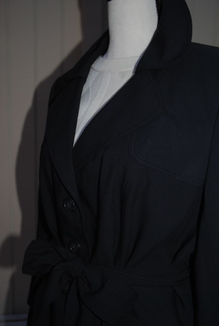 Ann Taylor Black Petite Trench Suit Set 12P