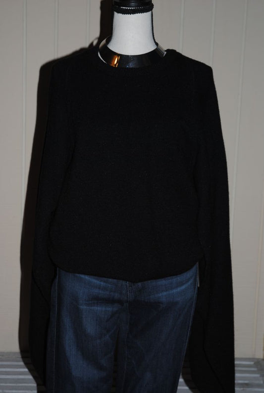 black Calvin Klein dolman cape sweater, L