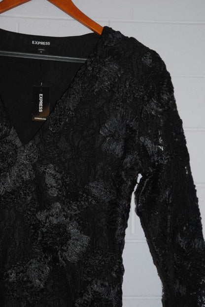 Express Black Lace Bodysuit