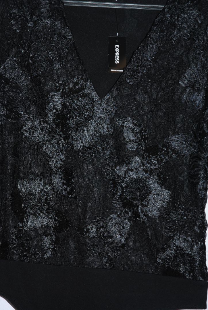Express Black Lace Bodysuit