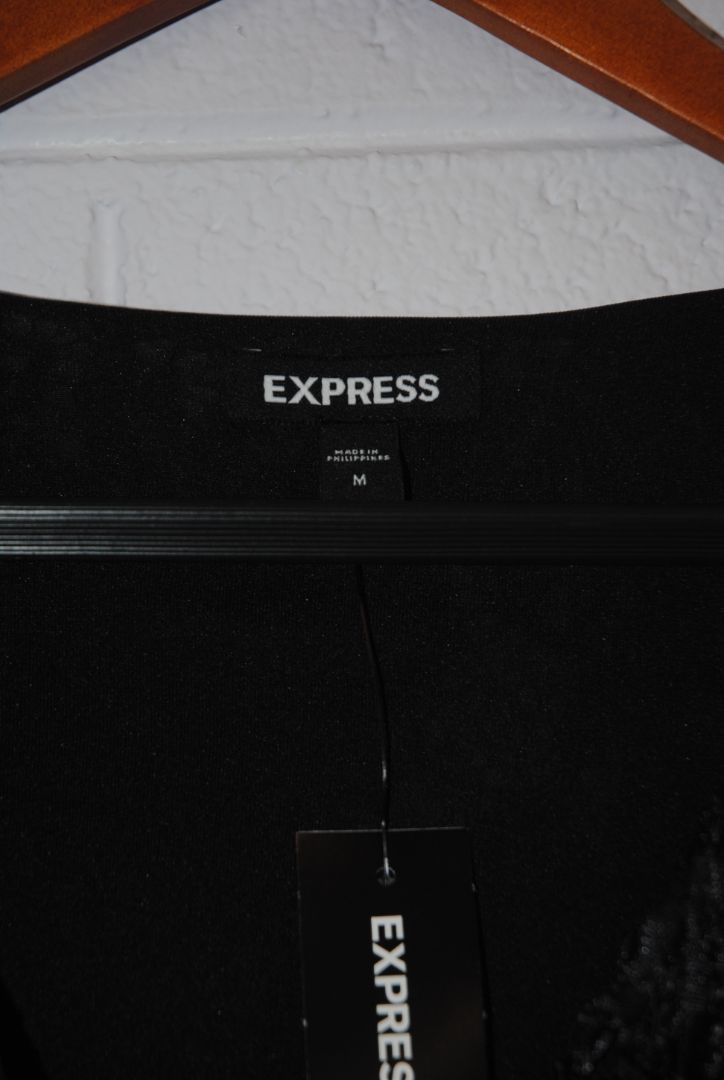 Express Black Lace Bodysuit