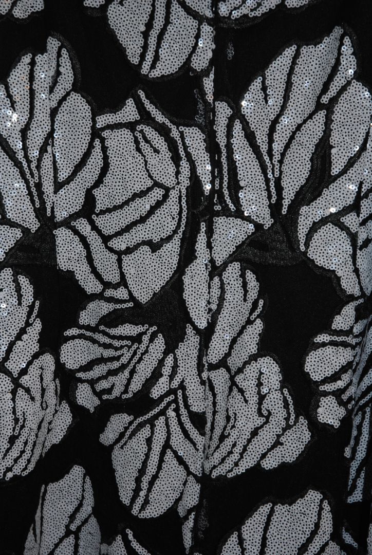 White House Black Market Black White Sequin Dress