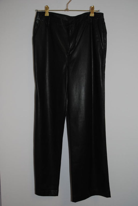 black GAP pleather pants