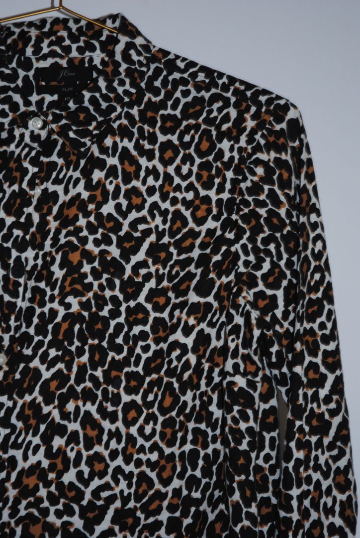 Leopard J Crew leopard shirt