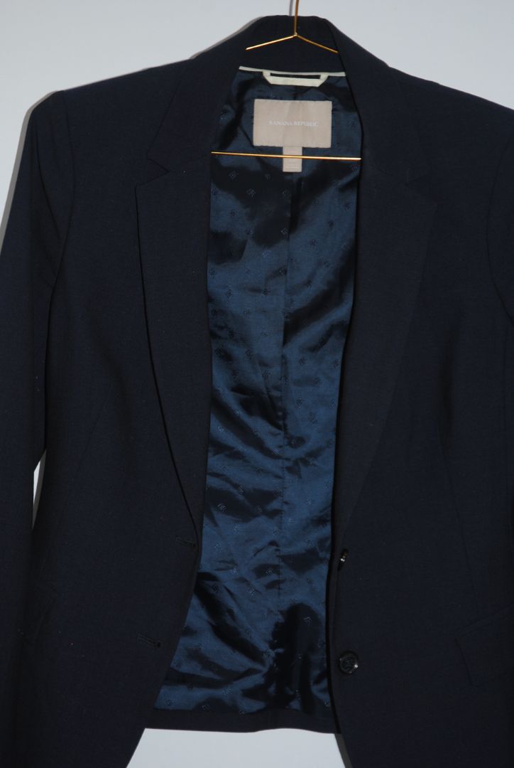 Banana Republic Navy Petite Blazer 10P
