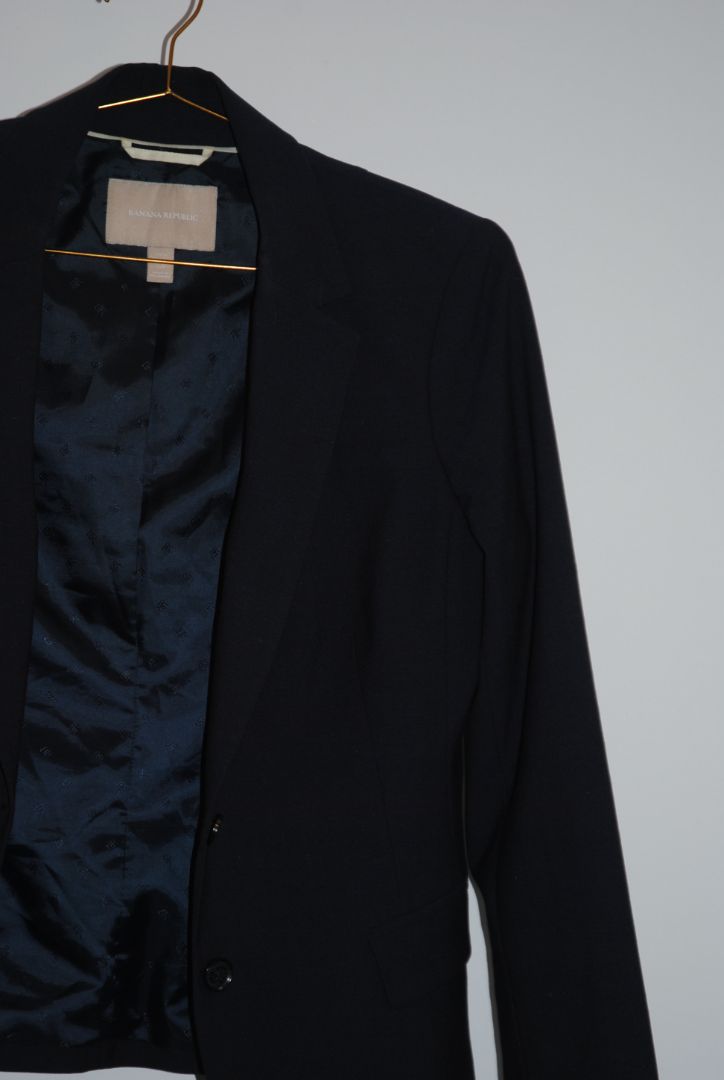 Banana Republic Navy Petite Blazer 10P