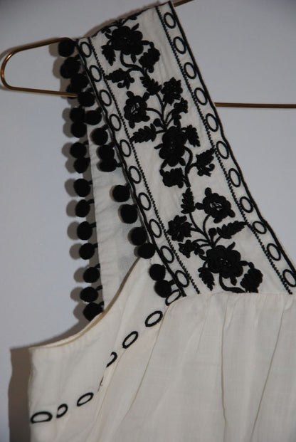 JCREW Black White Empire Waist Top