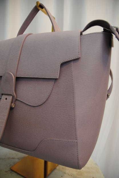 Senreve Blush Leather Structured Tote Bag