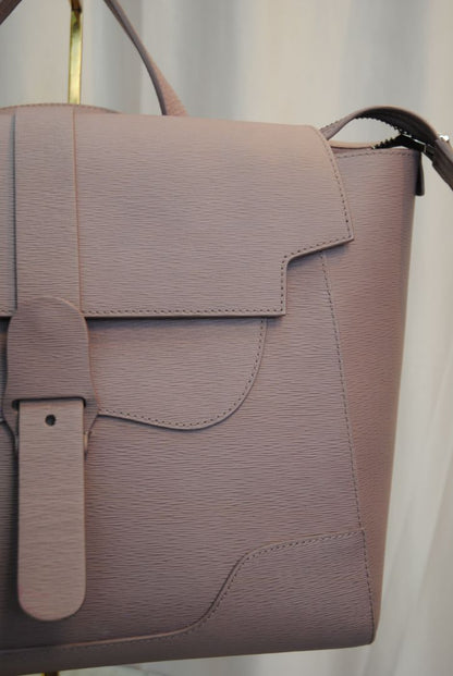 Senreve Blush Leather Structured Tote Bag