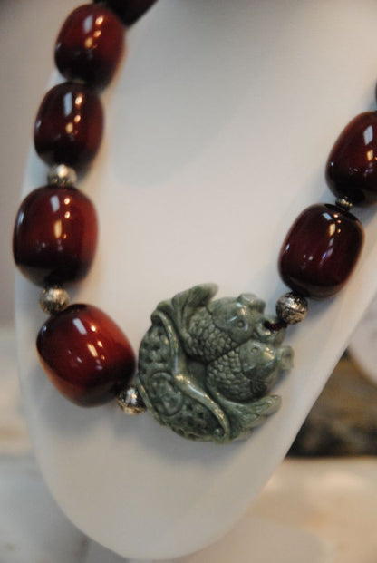 dark red Arlene Palmer Resin Jade, one size