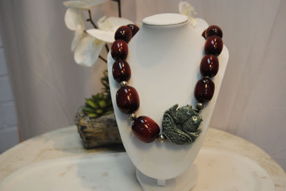 dark red Arlene Palmer Resin Jade, one size