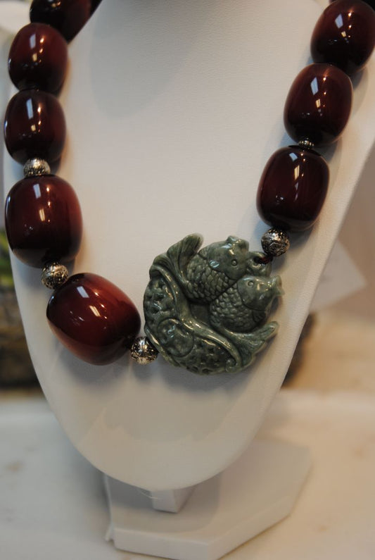 dark red Arlene Palmer Resin Jade, one size
