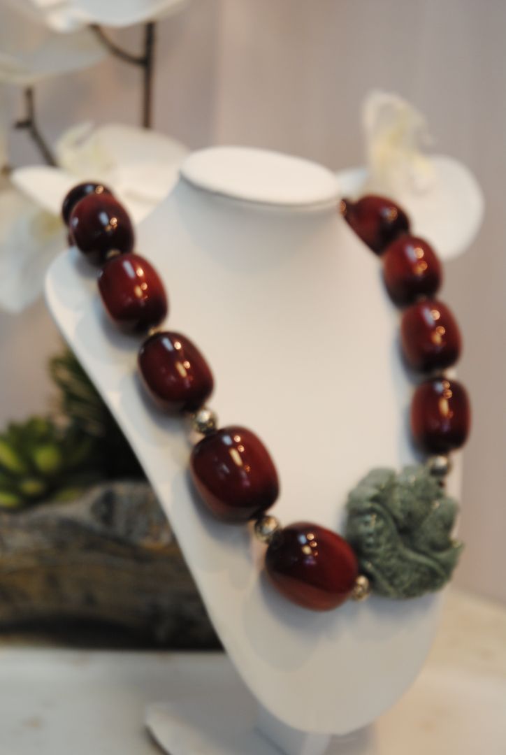 dark red Arlene Palmer Resin Jade, one size