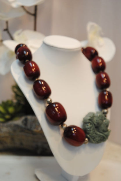 dark red Arlene Palmer Resin Jade, one size