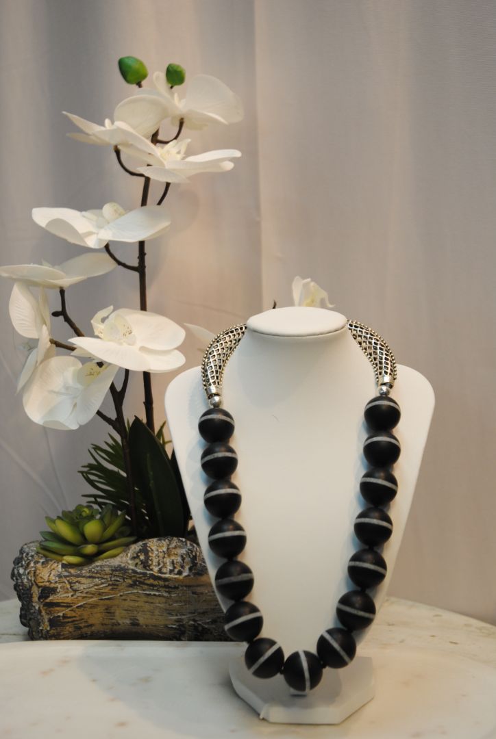 onyx Almer Palmer Agate Silverplate Necklace, one size