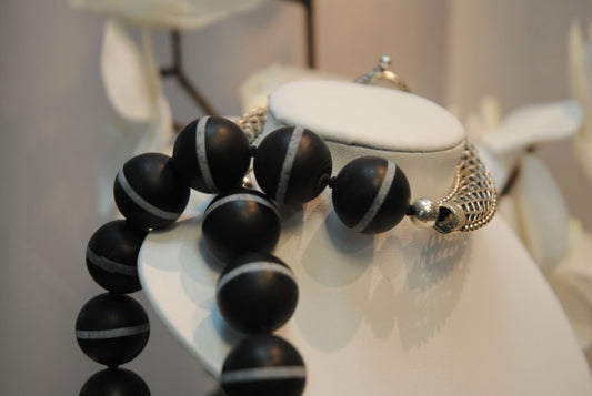 onyx Almer Palmer Agate Silverplate Necklace, one size