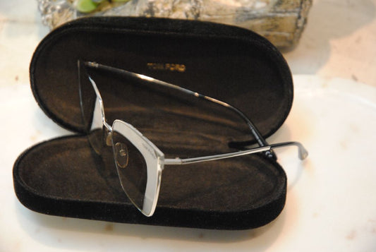 silver Tom Ford square metal sunglasses