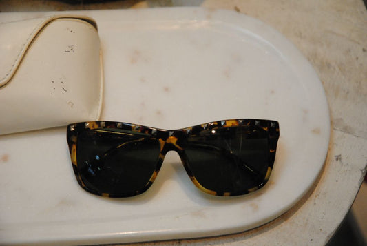 Brown Tortise Valentino rockstud sqaure sunglasses
