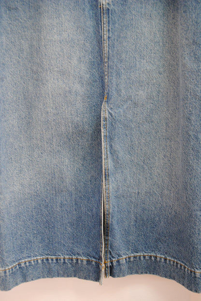 Boden Medium Wash Denim Midi Skirt 4