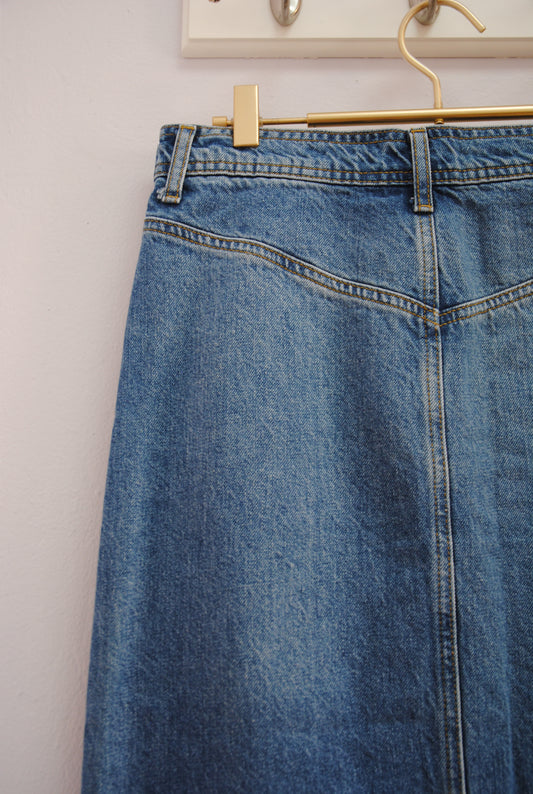 blue wash  Boden  denim skirt , 4