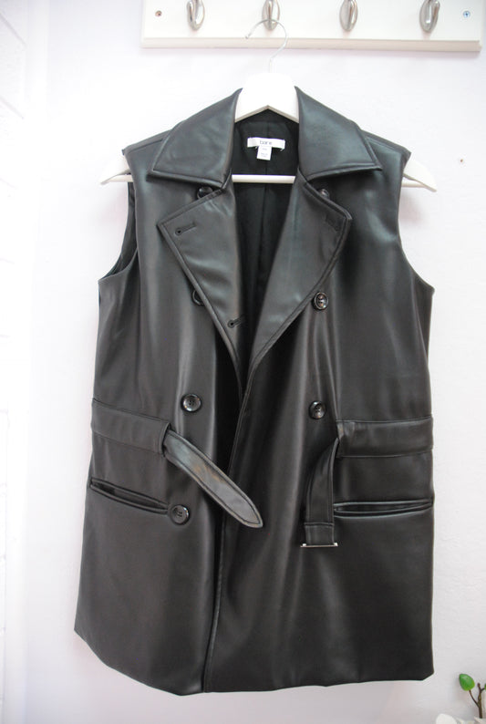 black  Bar III leather vest , P XS
