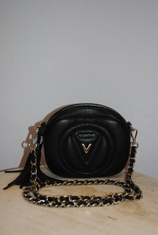 black  Valentino  Half Moon Leather Crossbody Bag NWT, one size