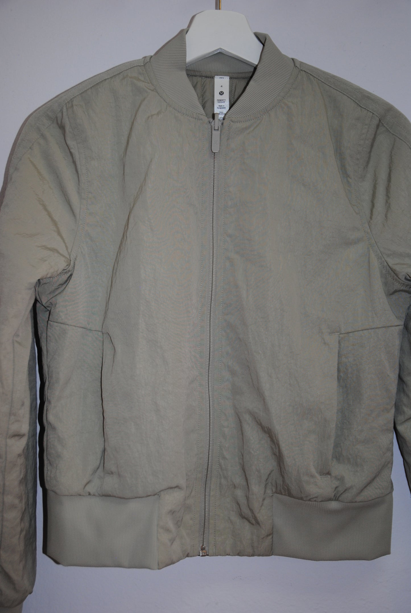 Lululemon Sage Green Cropped Bomber Jacket 4