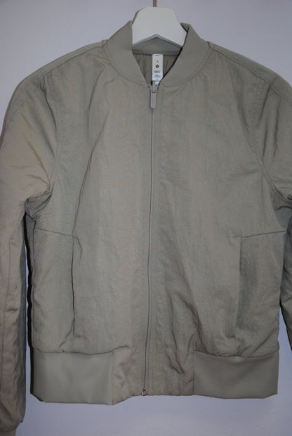 Lululemon Sage Green Cropped Bomber Jacket 4