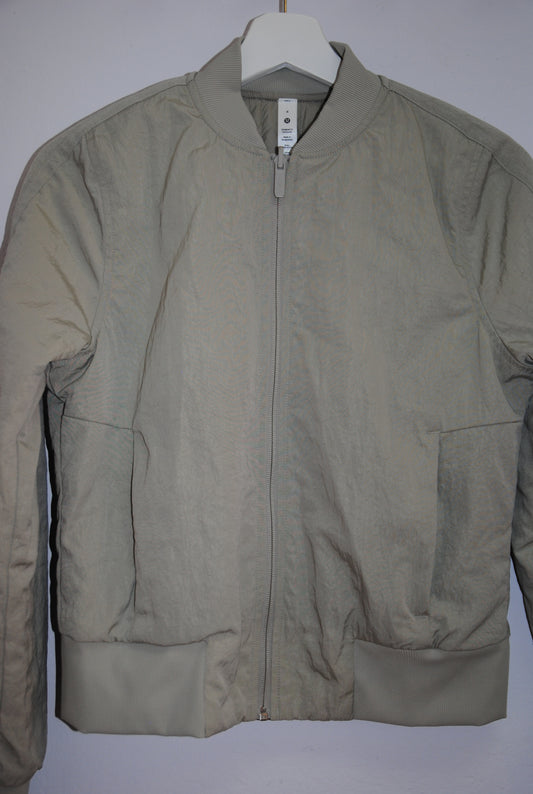 sage green  Lululemon bomber jacket, 4