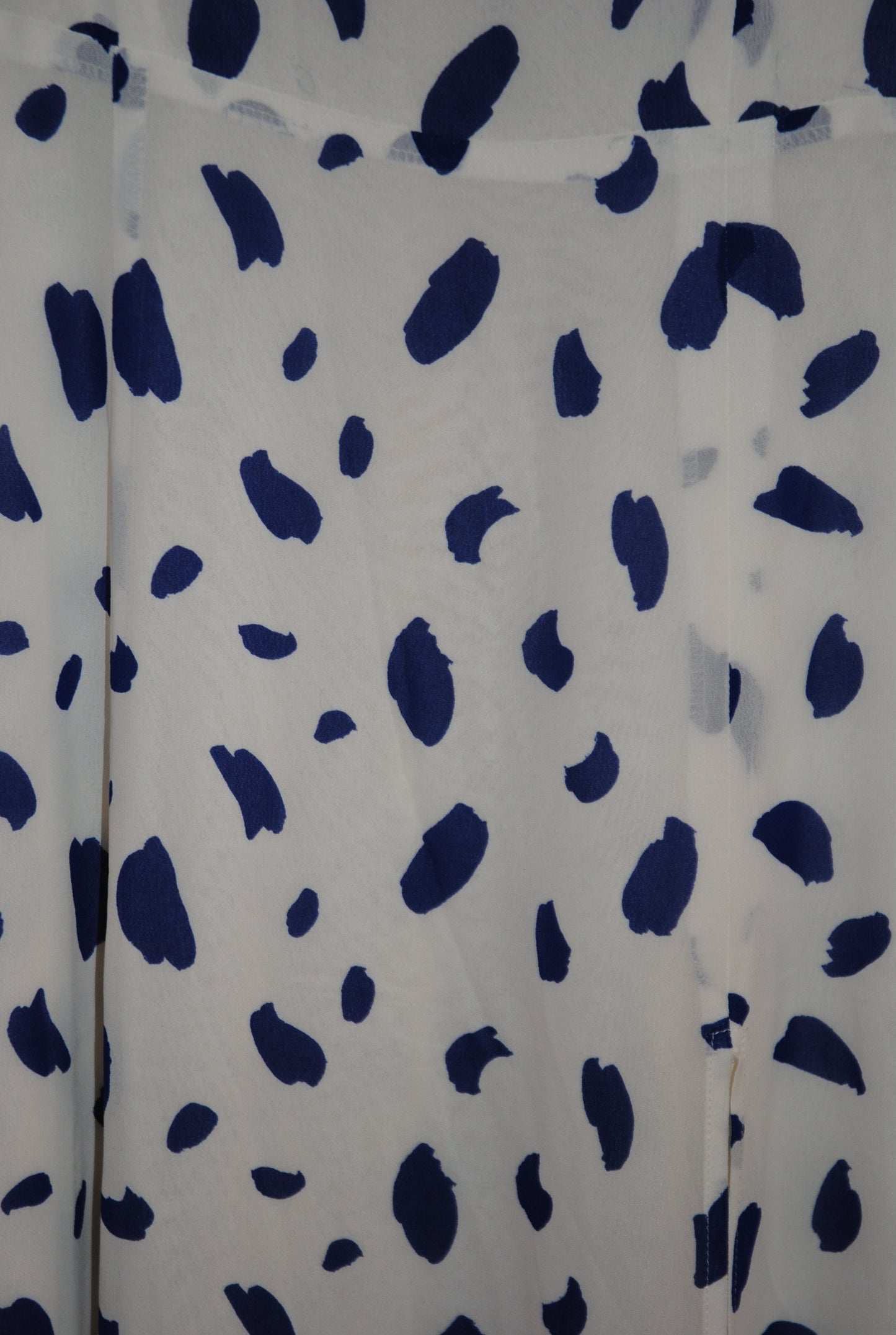 Reformation Ivory Navy Polka Dot Midi Dress XS