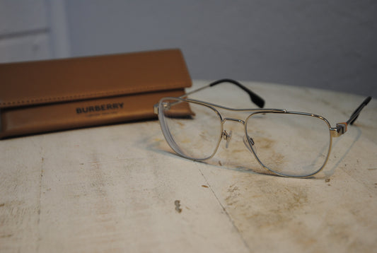 silver  Burberry  designer glasses, one size