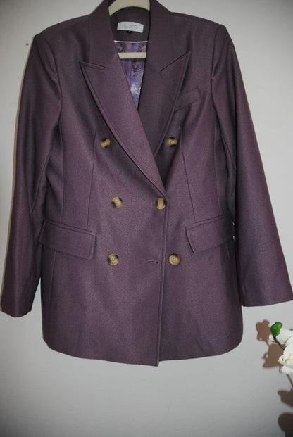 Annette Aubergine Vintage Double Breasted Blazer