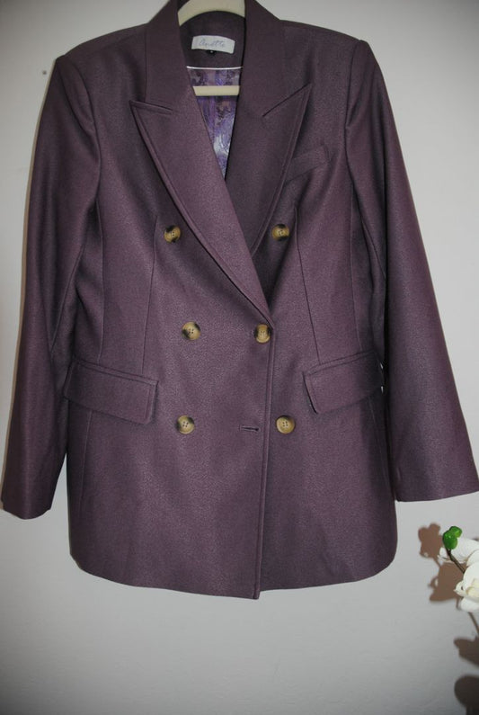 purple Annette double breasted jacket