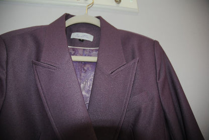 Annette Aubergine Vintage Double Breasted Blazer