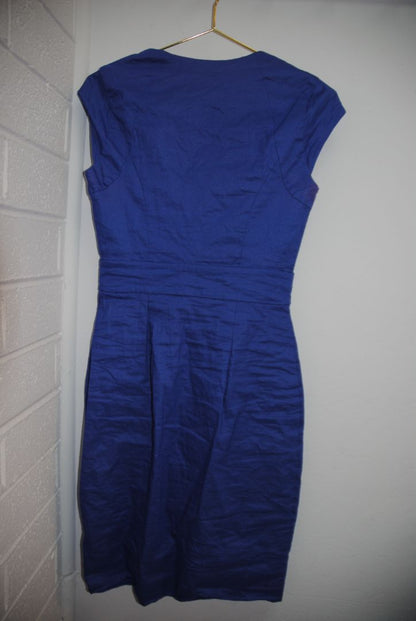 Artelier Cobalt Blue Exposed Zip Cocktail Dress