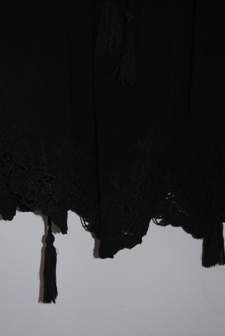 ASTR The Label Black Lace Peasant Blouse XS