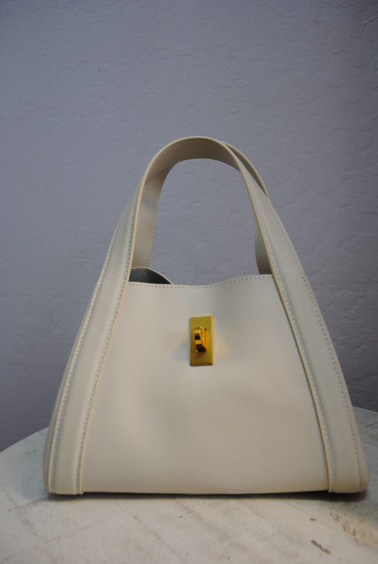 creme ivory NA mini tote bag, small