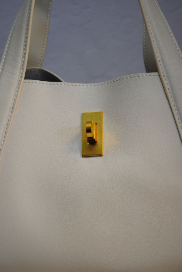 Ivory Mini Structured Tote Bag