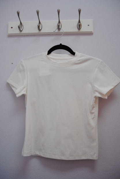 white Hidden Brand fitted tee, S, M, L, & XL