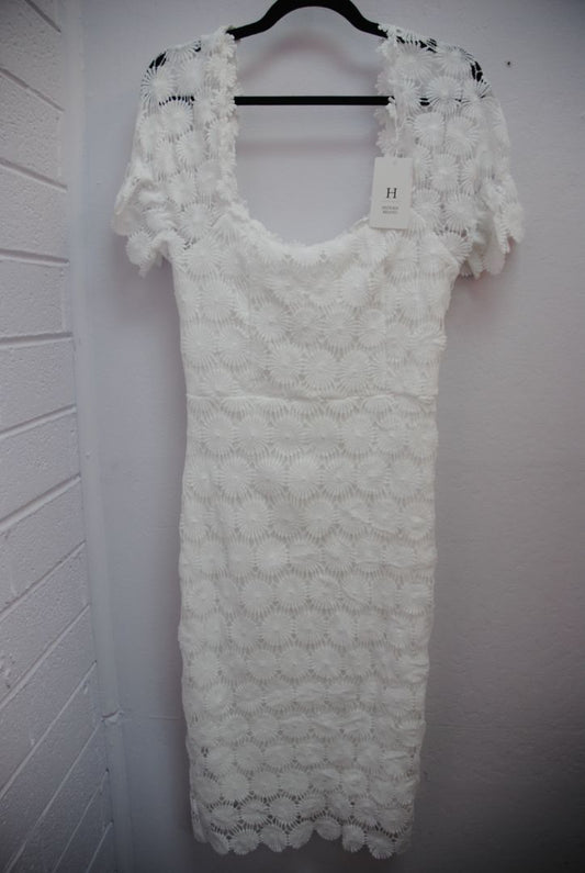 Hidden Brand White Floral Lace Dress
