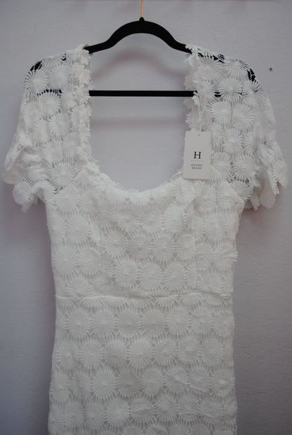 white Hidden Brand floral lace dress, S, M, & L