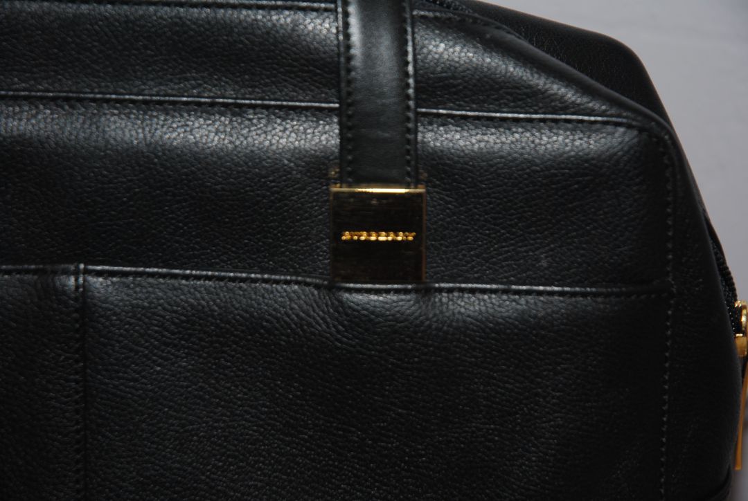 black Burberry boston satchel bag