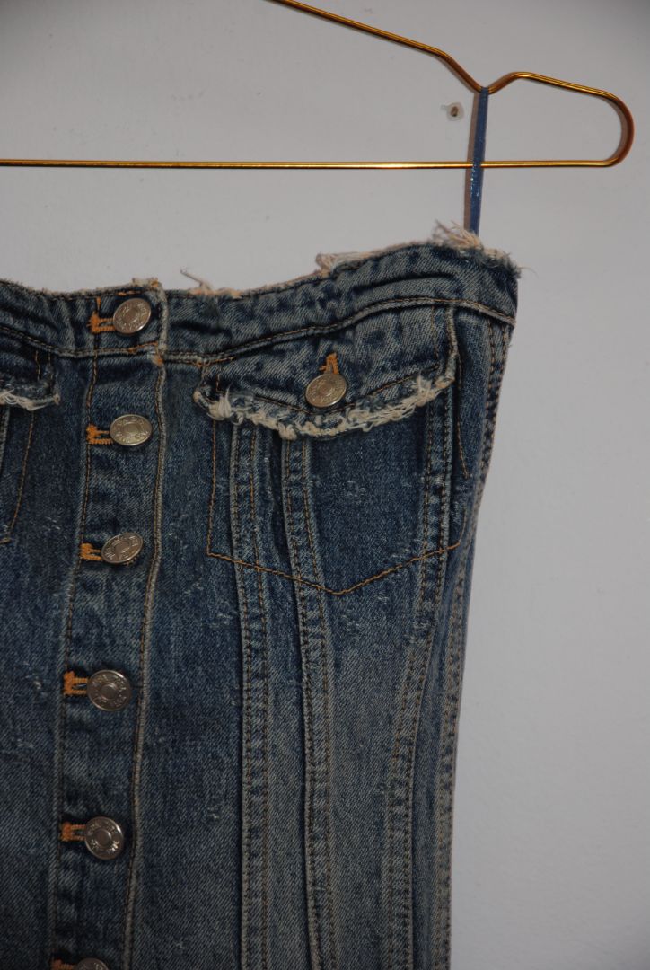 Zara bustier denim