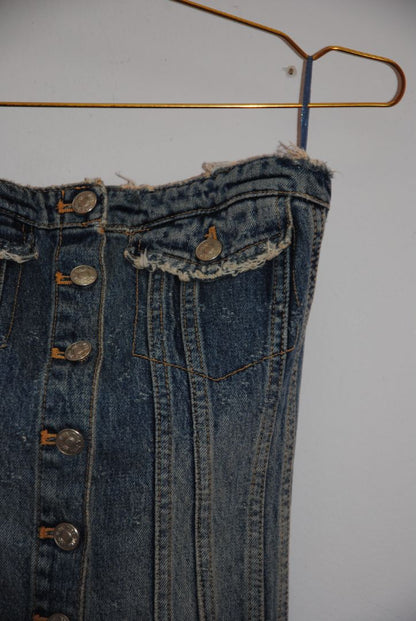 Zara bustier denim