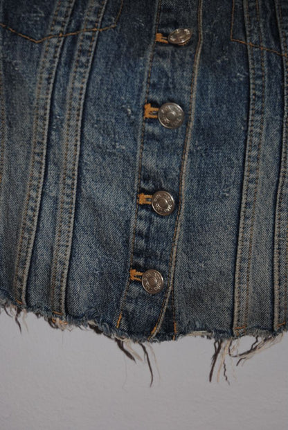 Zara bustier denim