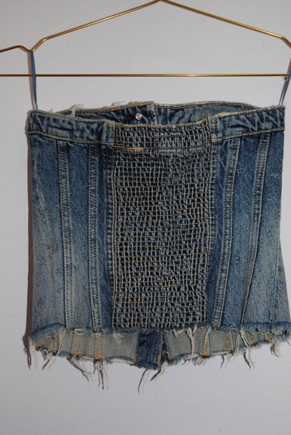Zara bustier denim
