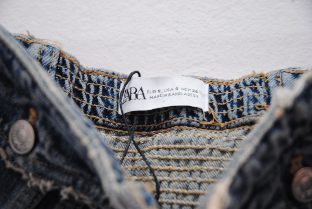 Zara bustier denim