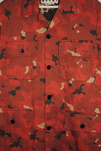 Marni short sleeve animal print button up