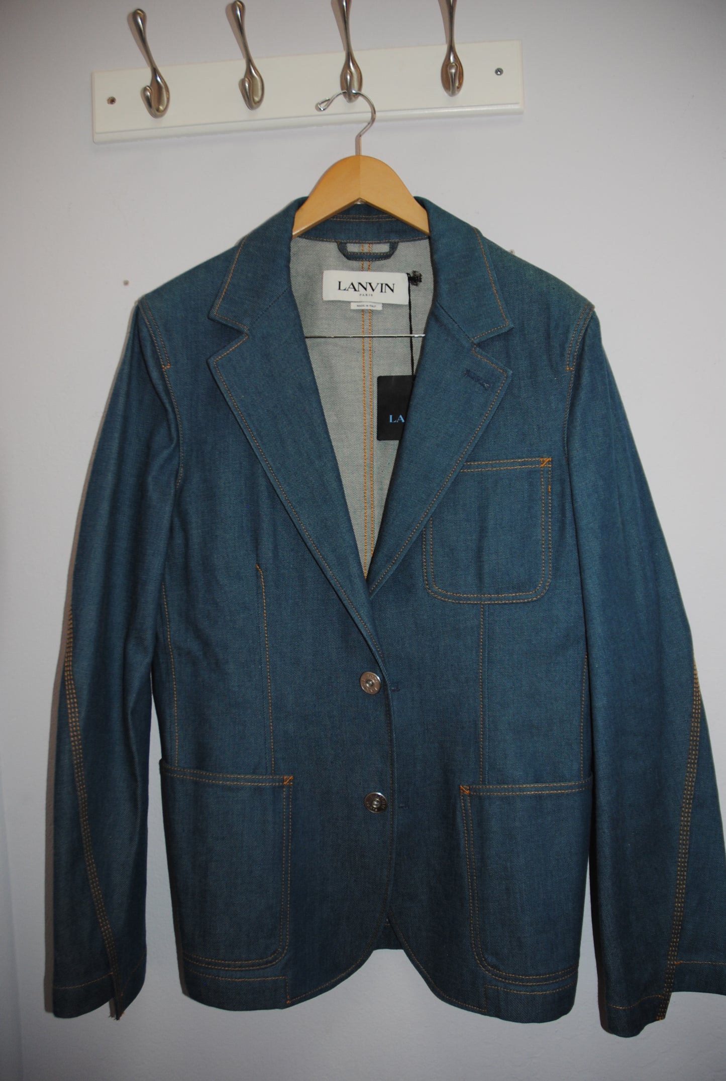 blue denim  Lanvin denim coat, L