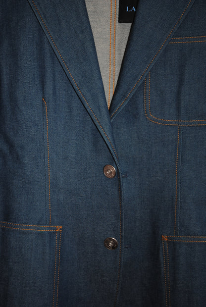 blue denim  Lanvin denim coat, L